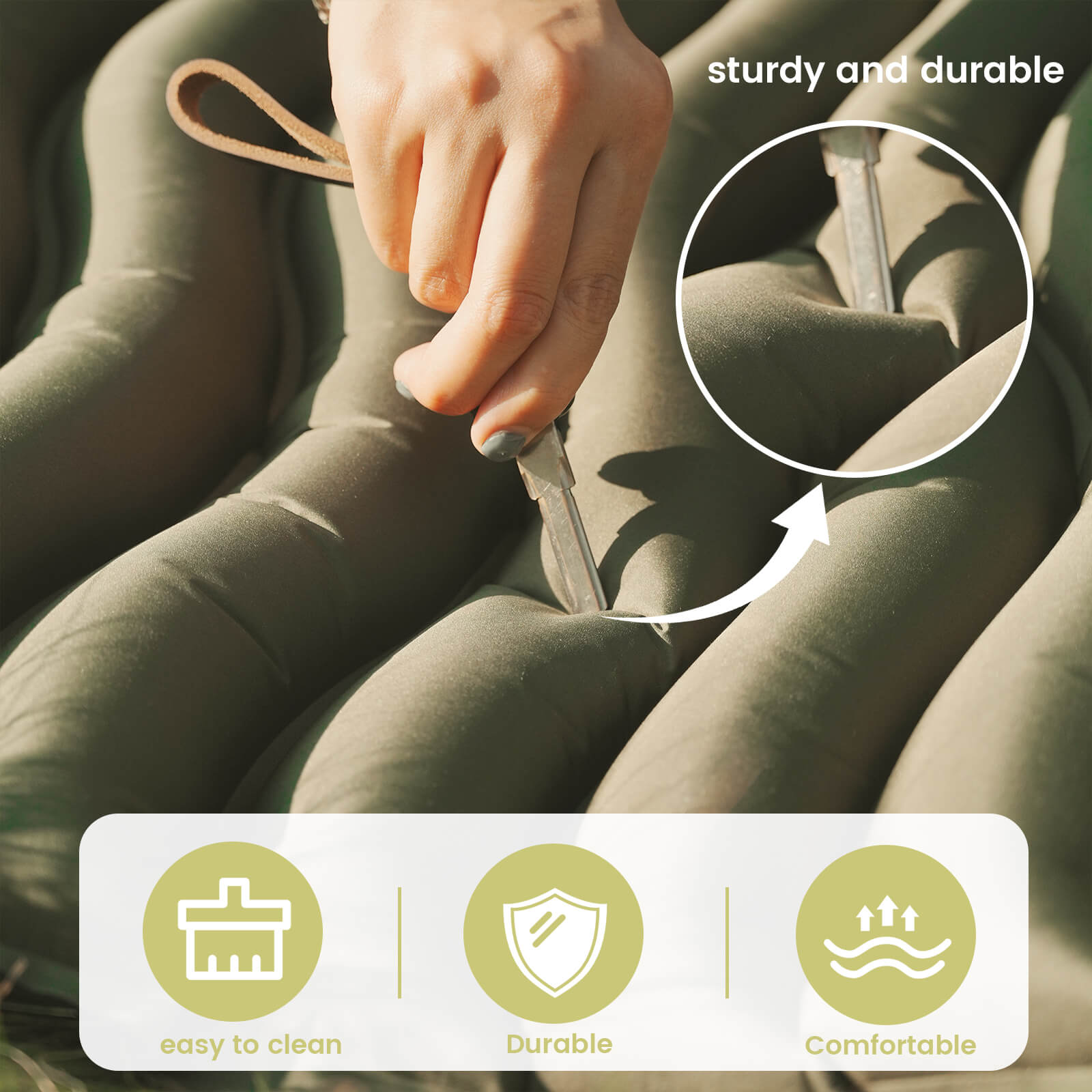 Durable inflatable air mattress inflatable air mattress durable material strong structure long lasting