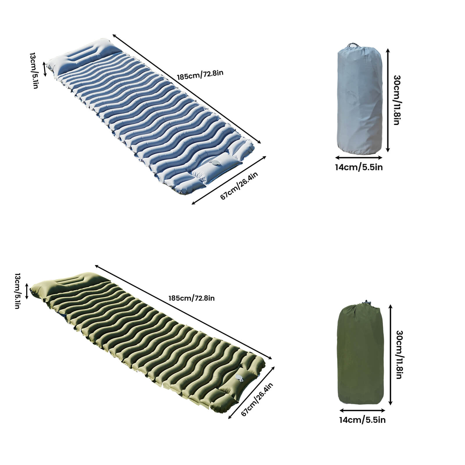 Air mattress dimensions inflatable air mattress size dimensions length width thickness specification