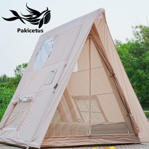 triangle inflatable camping tent fast setup waterproof outdoor shelter