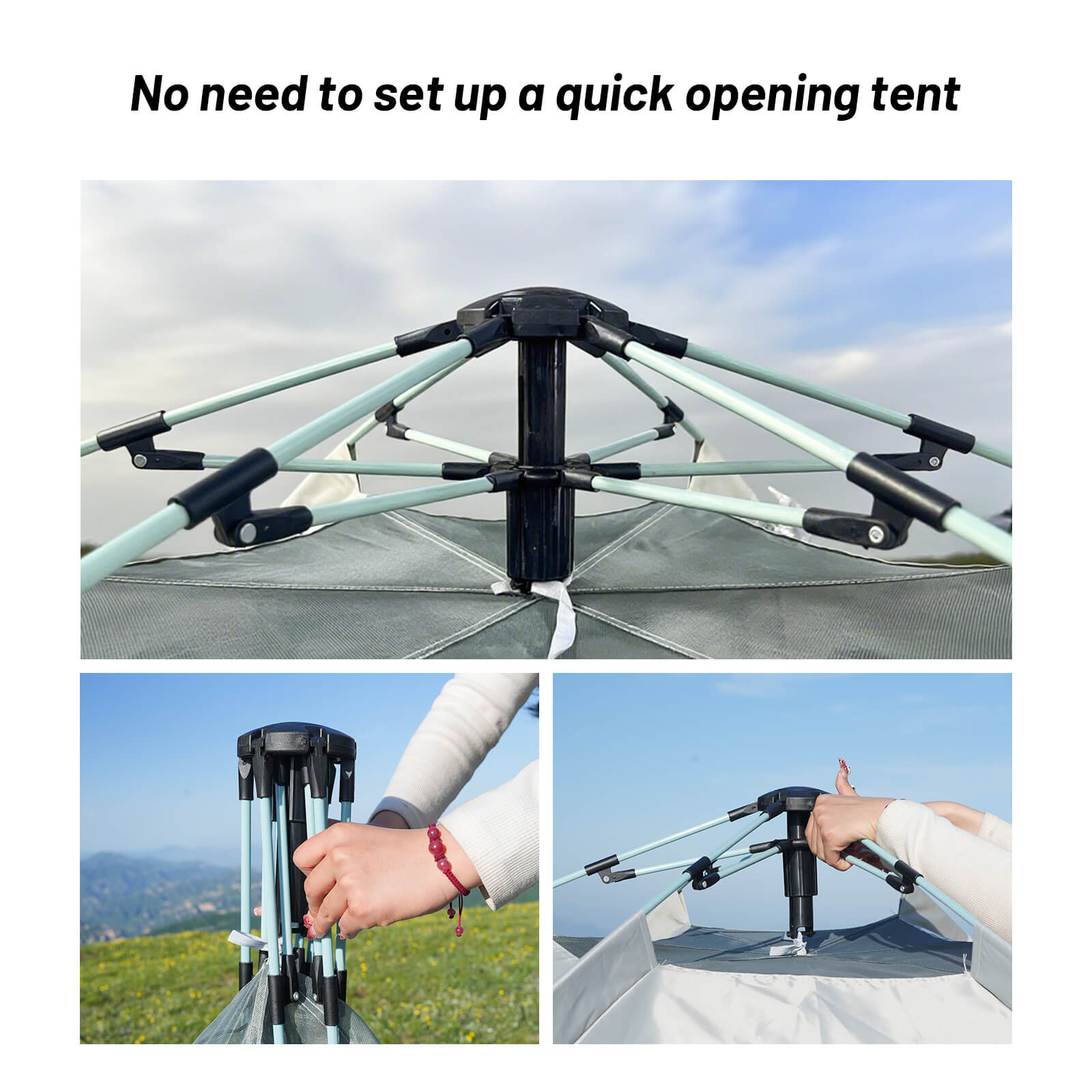 Fast deployment camping tent