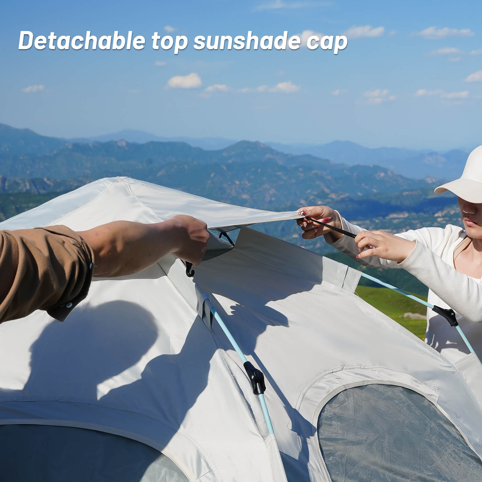 Sunshade canopy camping tent hexagon camping tent sunshade canopy UV protection outdoor
