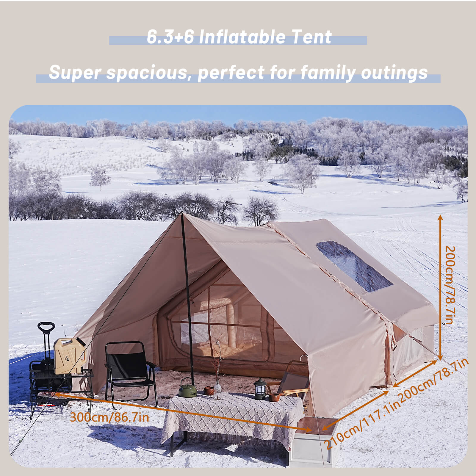 Family friendly camping tent inflatable camping tent family friendly design large capacity outdoor