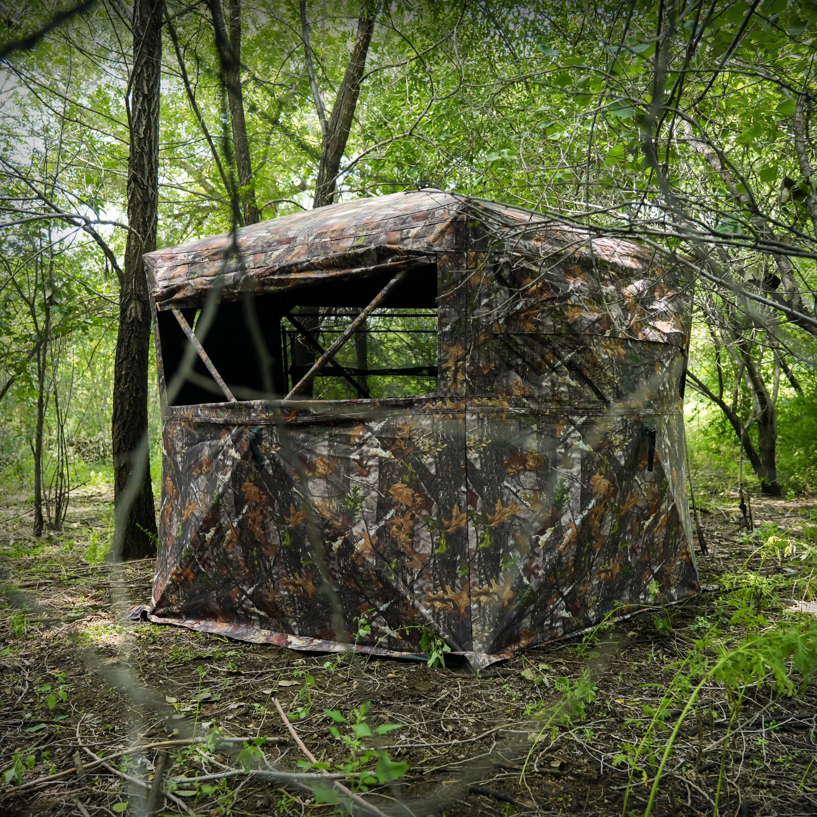 Portable Hunting Blind for 1–2 Person – 360° View Pop Up Hunting Tent with Easy Setup