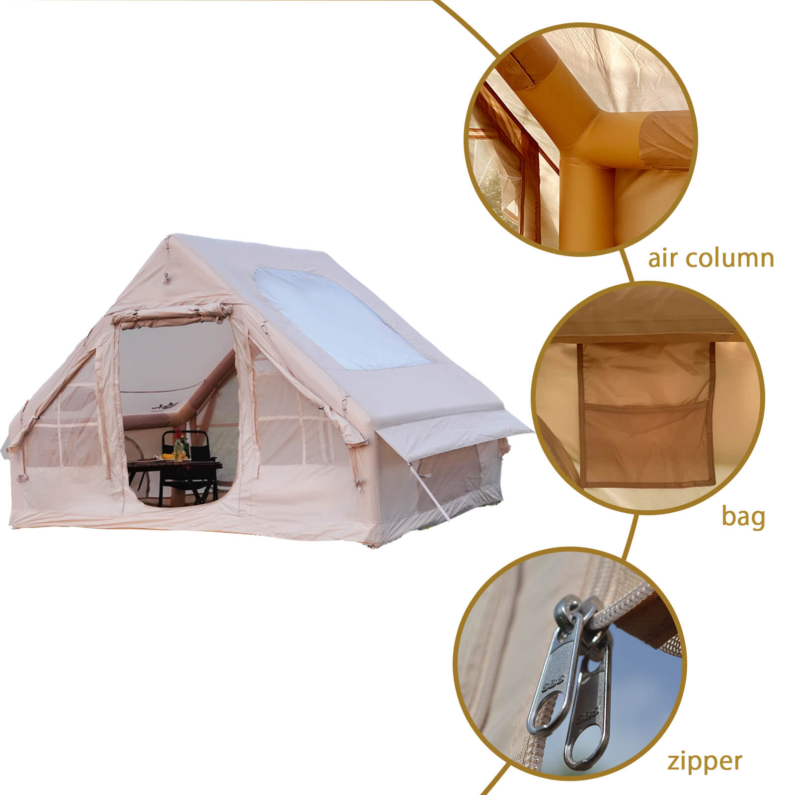 Spacious inflatable camping tent interior inflatable camping tent interior spacious design for 4 people
