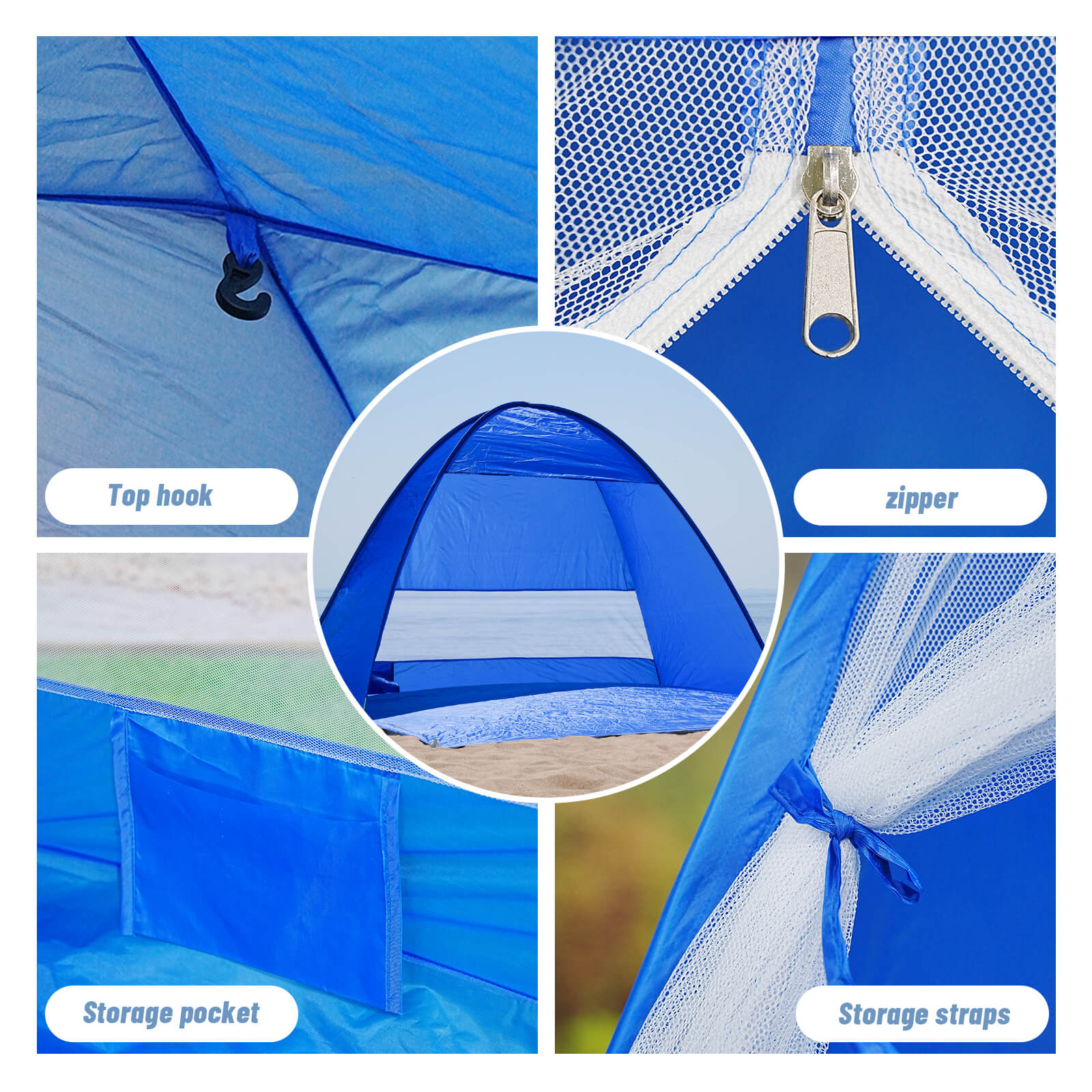 Beach tent detail close up beach tent frame mesh detail durable support breathable material