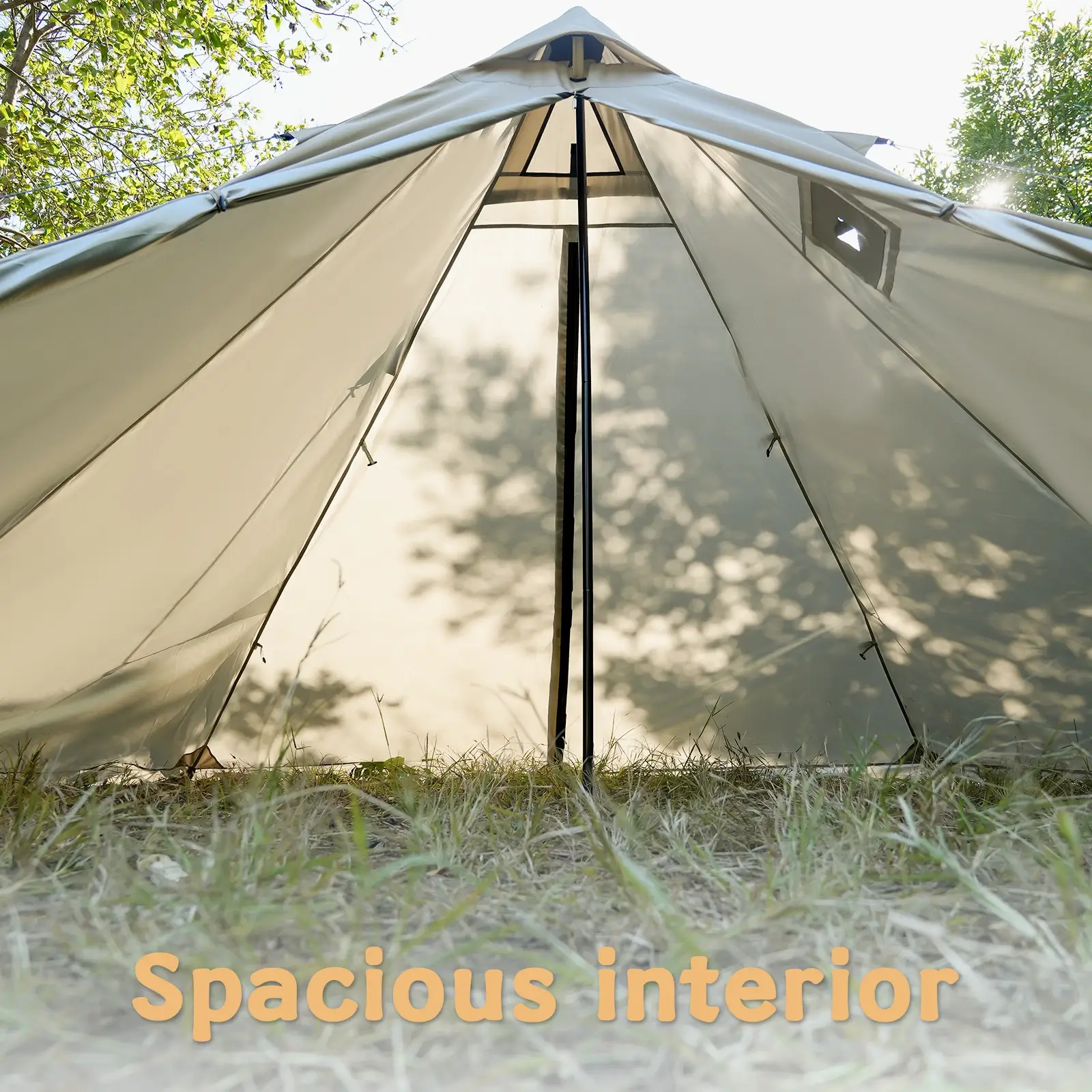 Extra large interior space hot tent extra large interior family camping shelter spacious design
