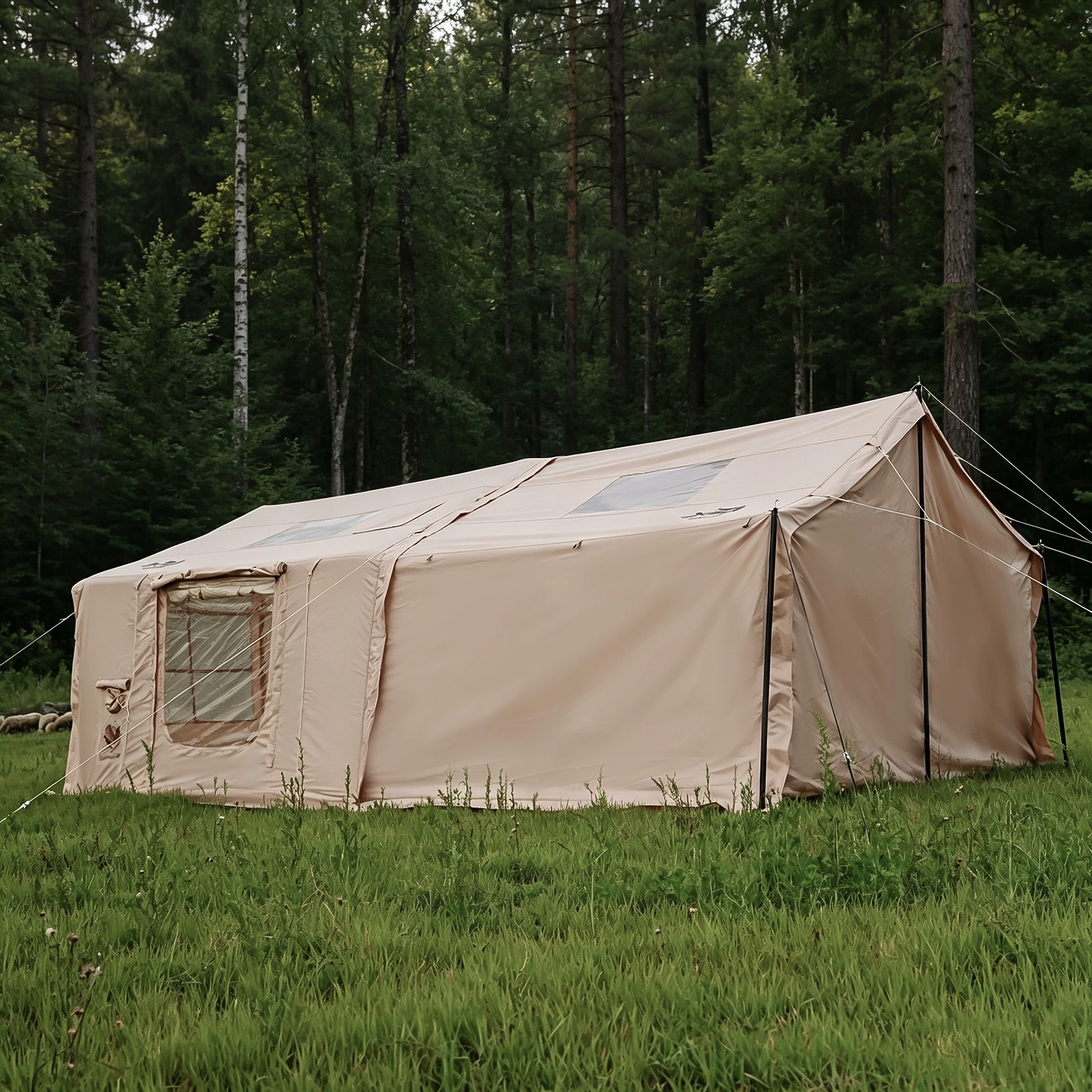 Spacious Inflatable Tent for 4-6 Person – Air Camping Tent with Front Awning & Large Living Area