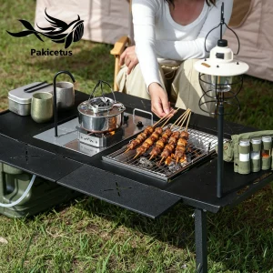 IGT tactical camping table modular outdoor folding table portable cooking station