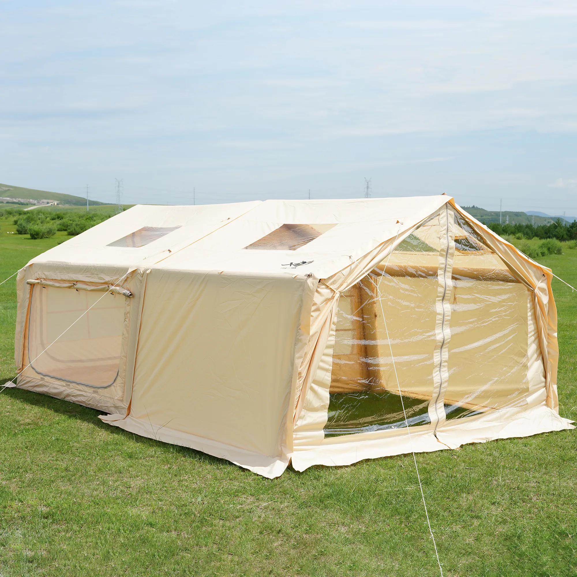 Extended camping space luxury modular camping tent extension area outdoor living space